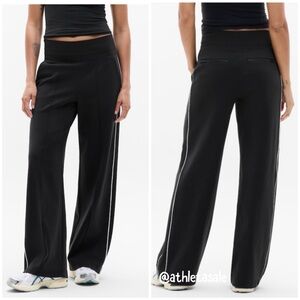 Athleta Venice Stripe Black Wide Leg Pants